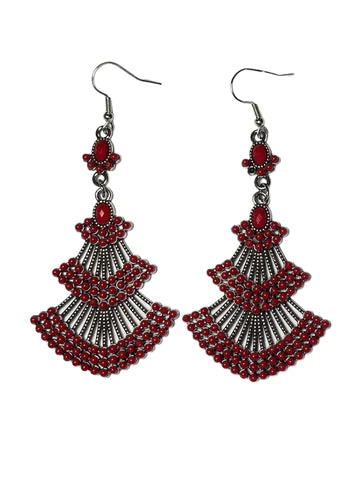 Eastern Expression - Red Earrings - Paparazzi Accessories