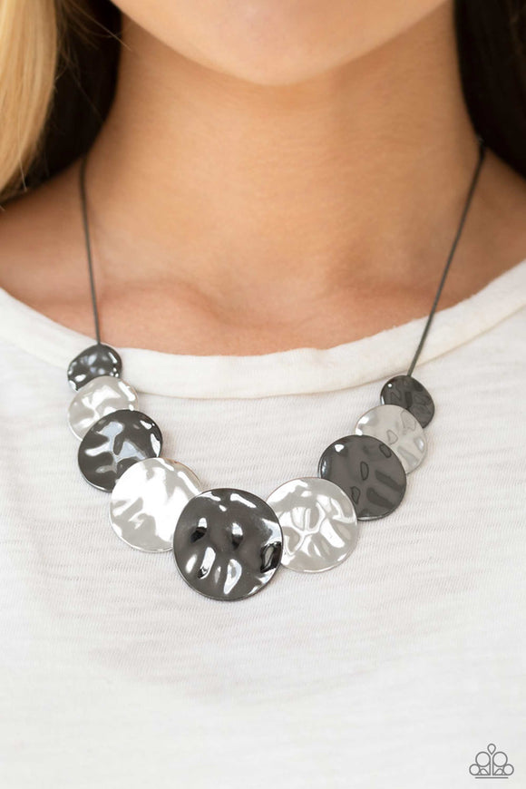 A Daring DISCovery - Black Necklace - Paparazzi Accessories