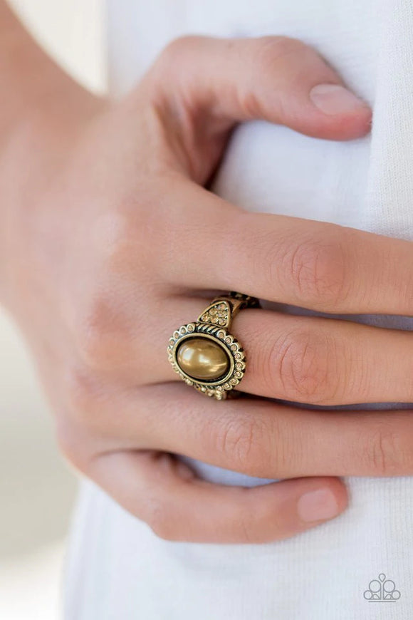 Pearl Party - Brass Ring – Paparazzi Accessories