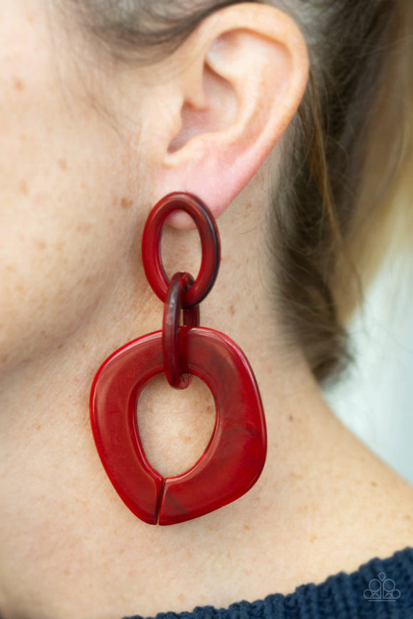 Torrid Tropicana - Red Earrings – Paparazzi Accessories