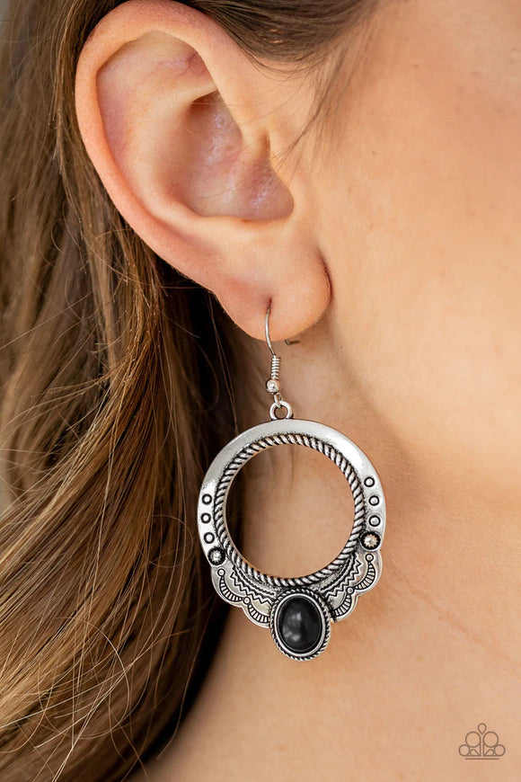 Natural Springs - Black Earrings – Paparazzi Accessories