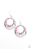 Ringed In Refinement - Pink Earrings – Paparazzi Accessories