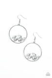 Cue The Confetti - White  Earrings – Paparazzi Accessories