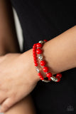 Colorful Collisions - Red Bracelet – Paparazzi Accessories