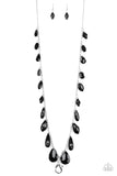GLOW And Steady Wins The Race - Black Necklace – Paparazzi Accessories