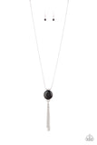 Happy As Can BEAM - Black Necklace – Paparazzi Accessories