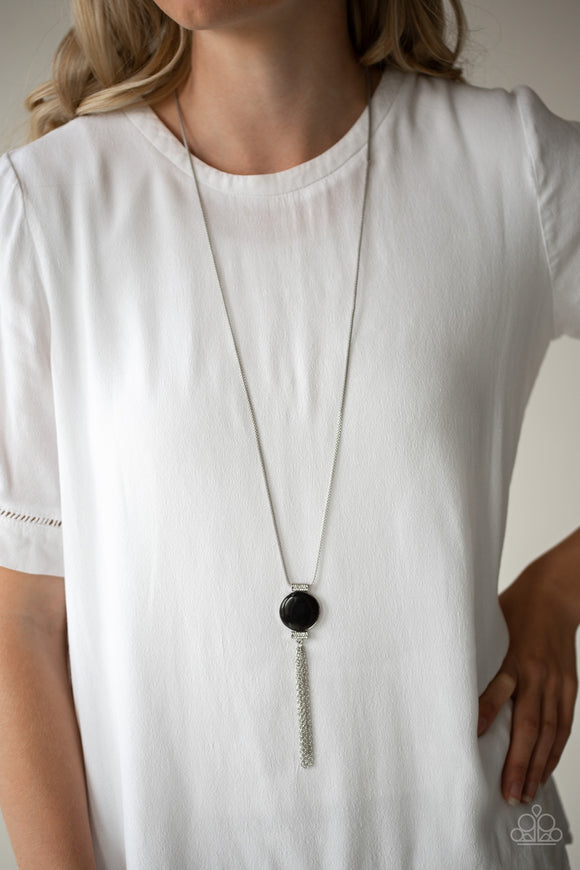 Happy As Can BEAM - Black Necklace – Paparazzi Accessories
