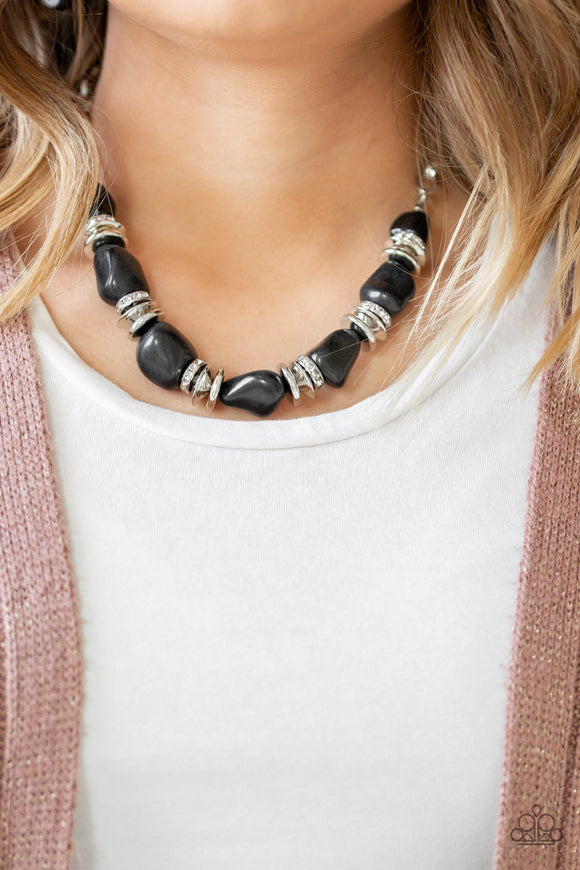 Stunningly Stone Age - Black Necklace – Paparazzi Accessories