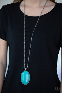 Stone Stampede - Blue Turquoise Necklace – Paparazzi Accessories