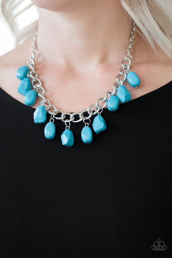 Take The COLOR Wheel! - Blue Necklace – Paparazzi Accessories