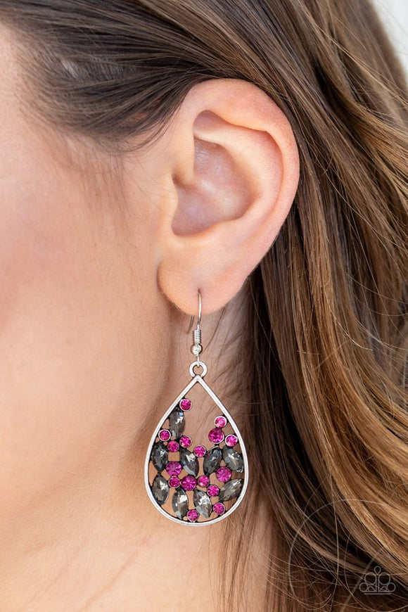 Cash or Crystal? - Pink Earrings – Paparazzi Accessories