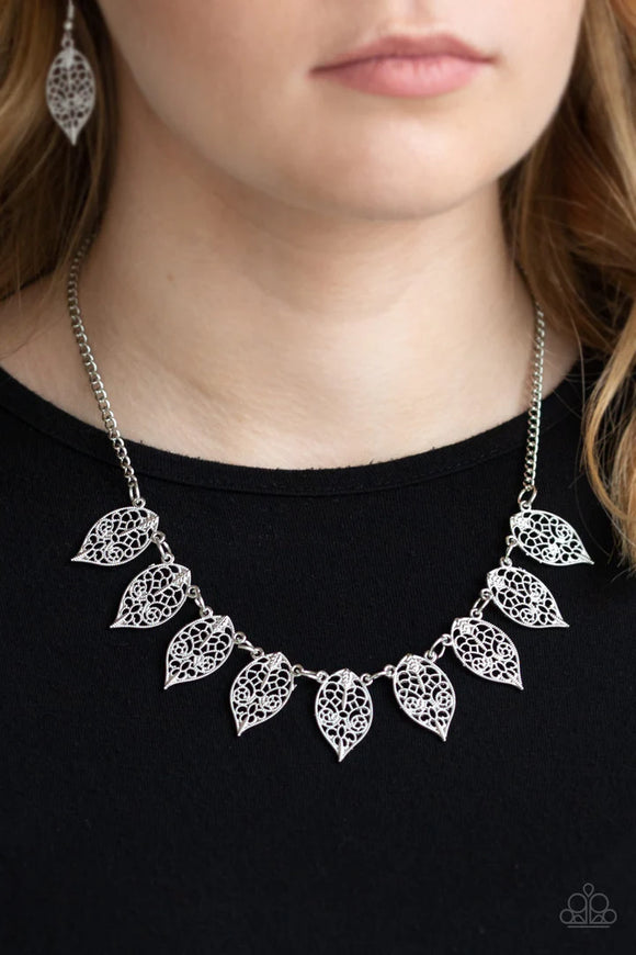 Leafy Lagoon - Silver Necklace – Paparazzi Accessories