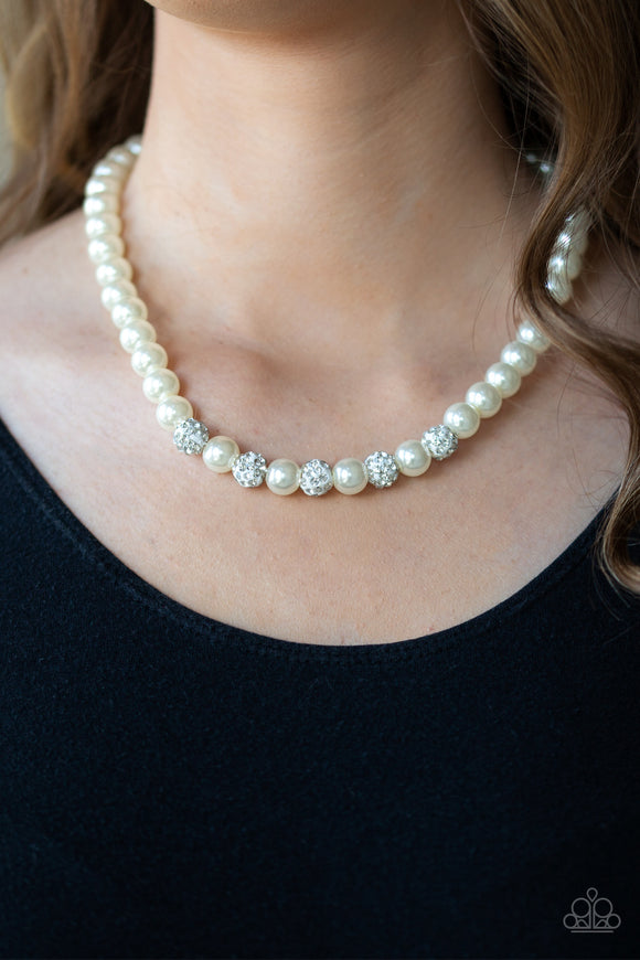 Posh Boss - White Necklace – Paparazzi Accessories