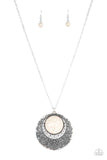 Medallion Meadow - White Necklace – Paparazzi Accessories
