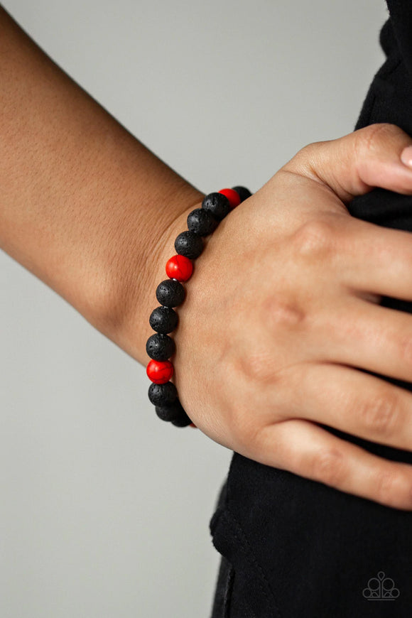 All Zen - Red Bracelet – Paparazzi Accessories