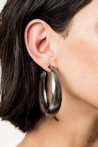 HOOPS! I Did It Again - Black Earrings – Paparazzi Accessories