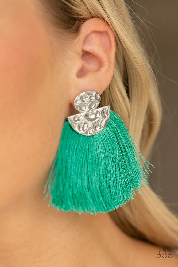 Make Some PLUME - Green Earrings – Paparazzi Accessories