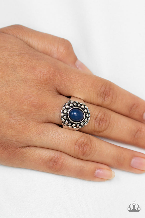 Please and Thank You - Blue Ring – Paparazzi Accessories