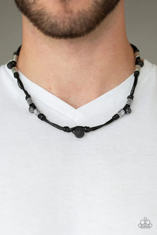 Tiki Throwback - Black Necklace - Paparazzi Accessories