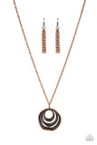 Breaking Pattern - Copper  Necklace – Paparazzi Accessories
