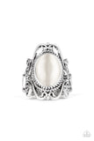 Fairytale Flair - White Ring – Paparazzi Accessories