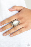 Fairytale Flair - White Ring – Paparazzi Accessories