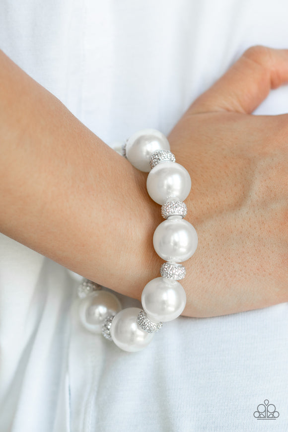 Extra Elegant - White Bracelet – Paparazzi AccessoriesExtra Elegant - White Bracelet – Paparazzi Accessories