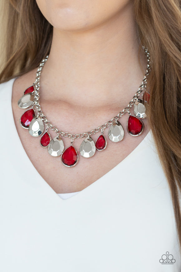 CLIQUE-bait - Red Necklace – Paparazzi Accessories