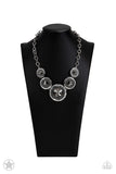 Global Glamour - Silver Hematite Blockbuster Necklace - Paparazzi Accessories