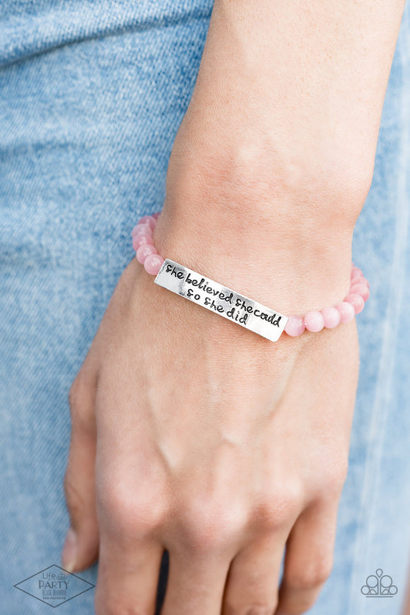 So She Did - Pink Bracelet - Paparazzi Accessories