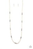 Girls Have More FUNDS - White Necklace – Paparazzi Accessories