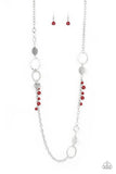 Unapologetic Flirt - Red Necklace - Paparazzi Accessories