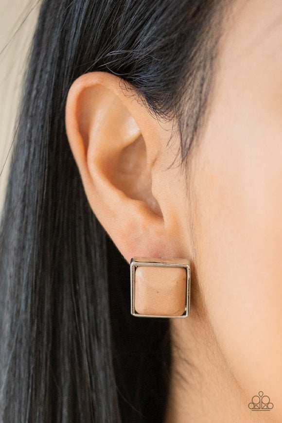 Eco Elegance - Brown Earrings – Paparazzi Accessories