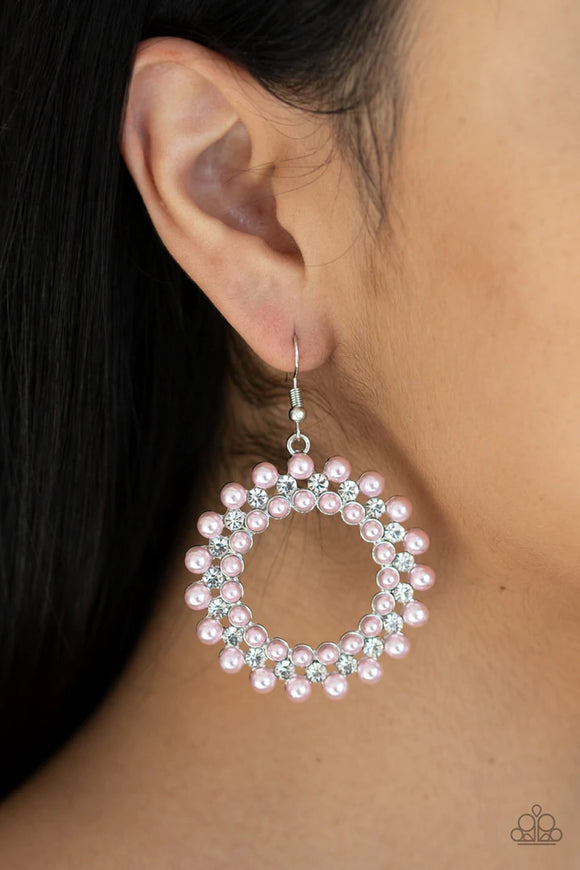 Pearly Poise - Pink Earrings – Paparazzi Accessories