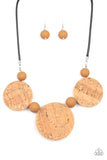 Pop The Cork - Brown Necklace – Paparazzi Accessories