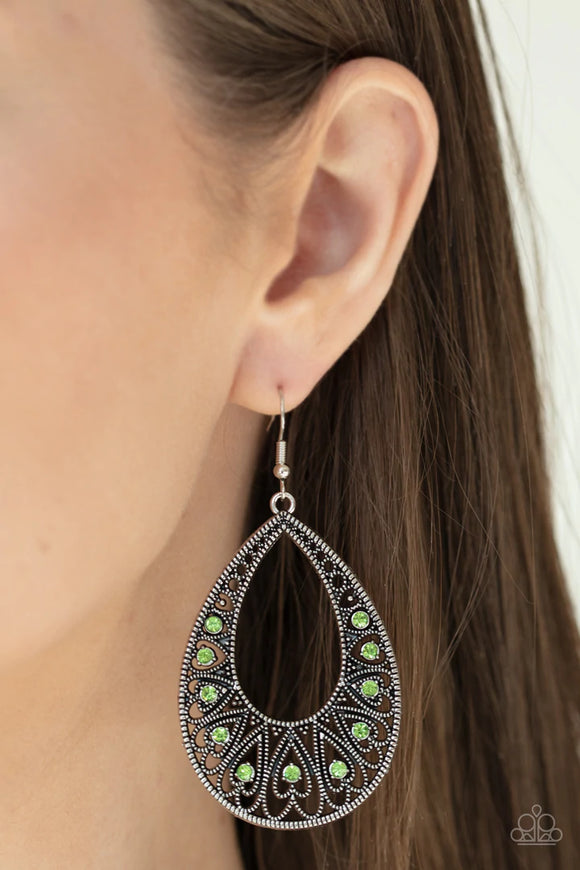 Love To Be Loved - Green Earrings – Paparazzi Accessories