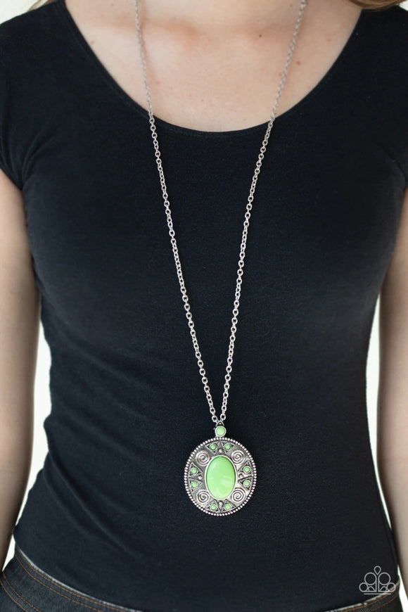 Sunset Sensation - Green Necklace – Paparazzi Accessories