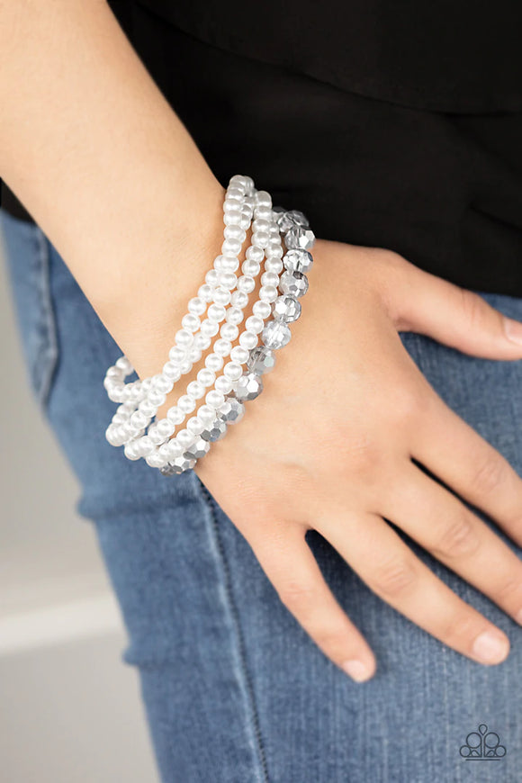 Refined Renegade - White Bracelet – Paparazzi Accessories