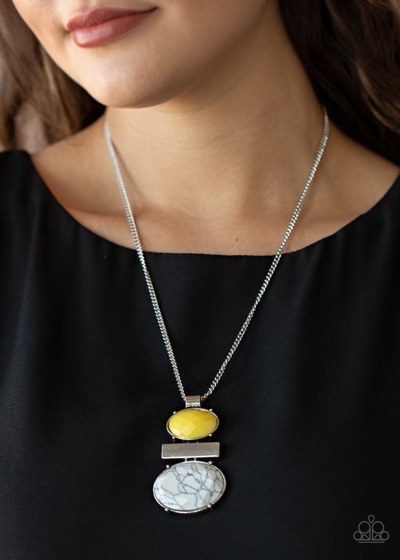 Finding Balance - Yellow Necklace – Paparazzi Accessories