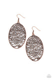 Way Out of Line - Copper Earrings – Paparazzi Accessories