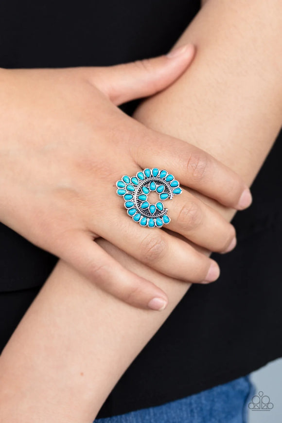 Trendy Talisman - Blue Ring – Paparazzi Accessories