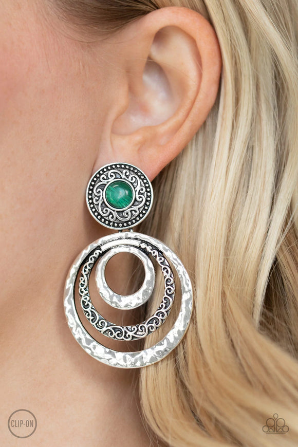 Bare Your Soul - Green Earrings – Paparazzi Accessories