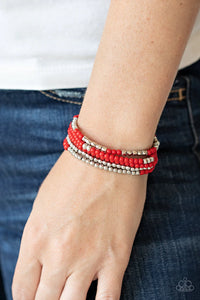 Stacked Showcase - Red Bracelet – Paparazzi Accessories     