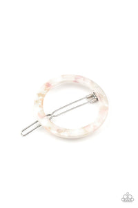 In The Round - White Hairclip – Paparazzi Accessories