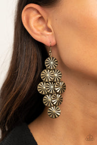 Star Spangled Shine - Brass Earrings – Paparazzi Accessories