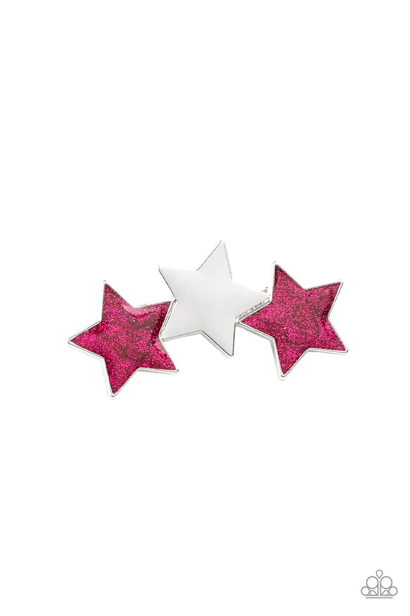 Dont Get Me STAR-ted!- Pink Hairclip – Paparazzi Accessories