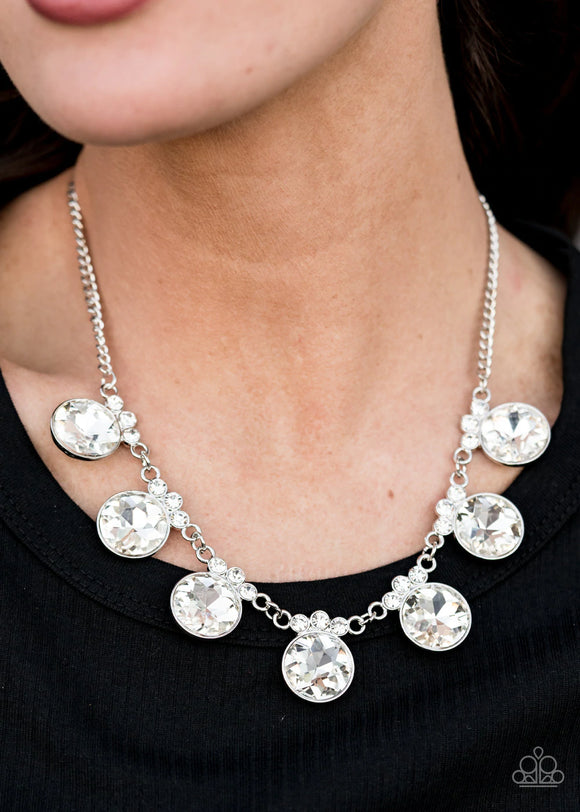 GLOW-Getter Glamour - White Necklace – Paparazzi Accessories