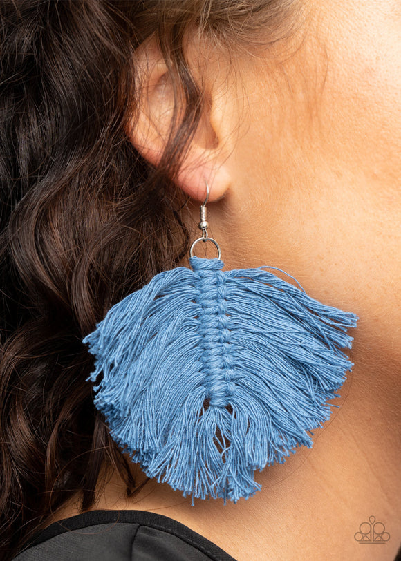 Macrame Mamba - Blue Earrings – Paparazzi Accessories