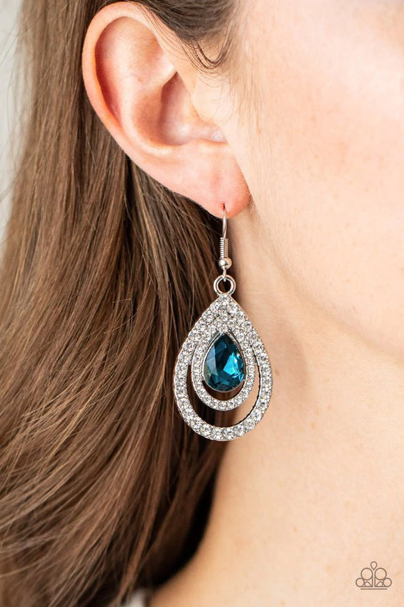 So The Story GLOWS - Blue Earrings – Paparazzi Accessories