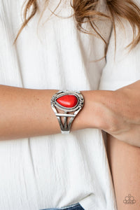 Sage Brush Beauty - Red Bracelet – Paparazzi Accessories